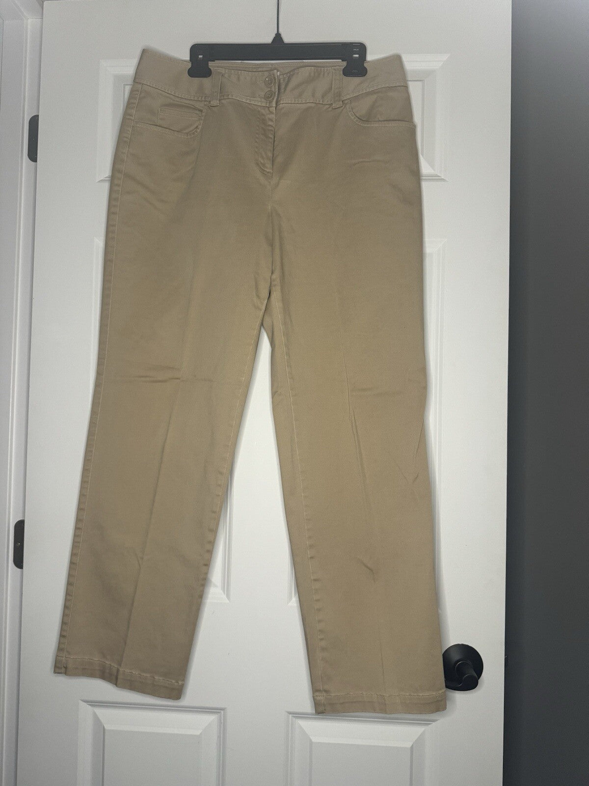 Talbots Stretch Khaki Pants Size 12 Tan 