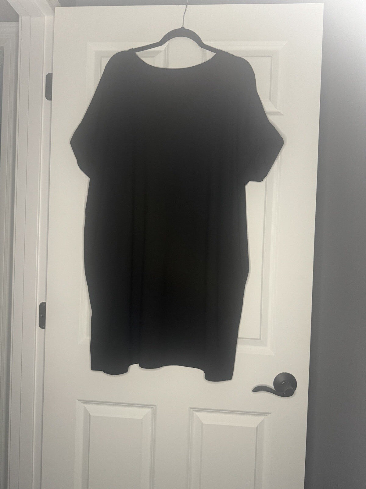Zenana Short Sleeve Dress 2x With Pockets Black 