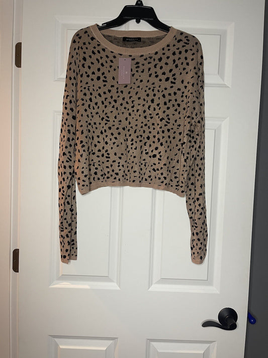 Maverick the collection 2 piece lounge set medium animal print brown black NwT