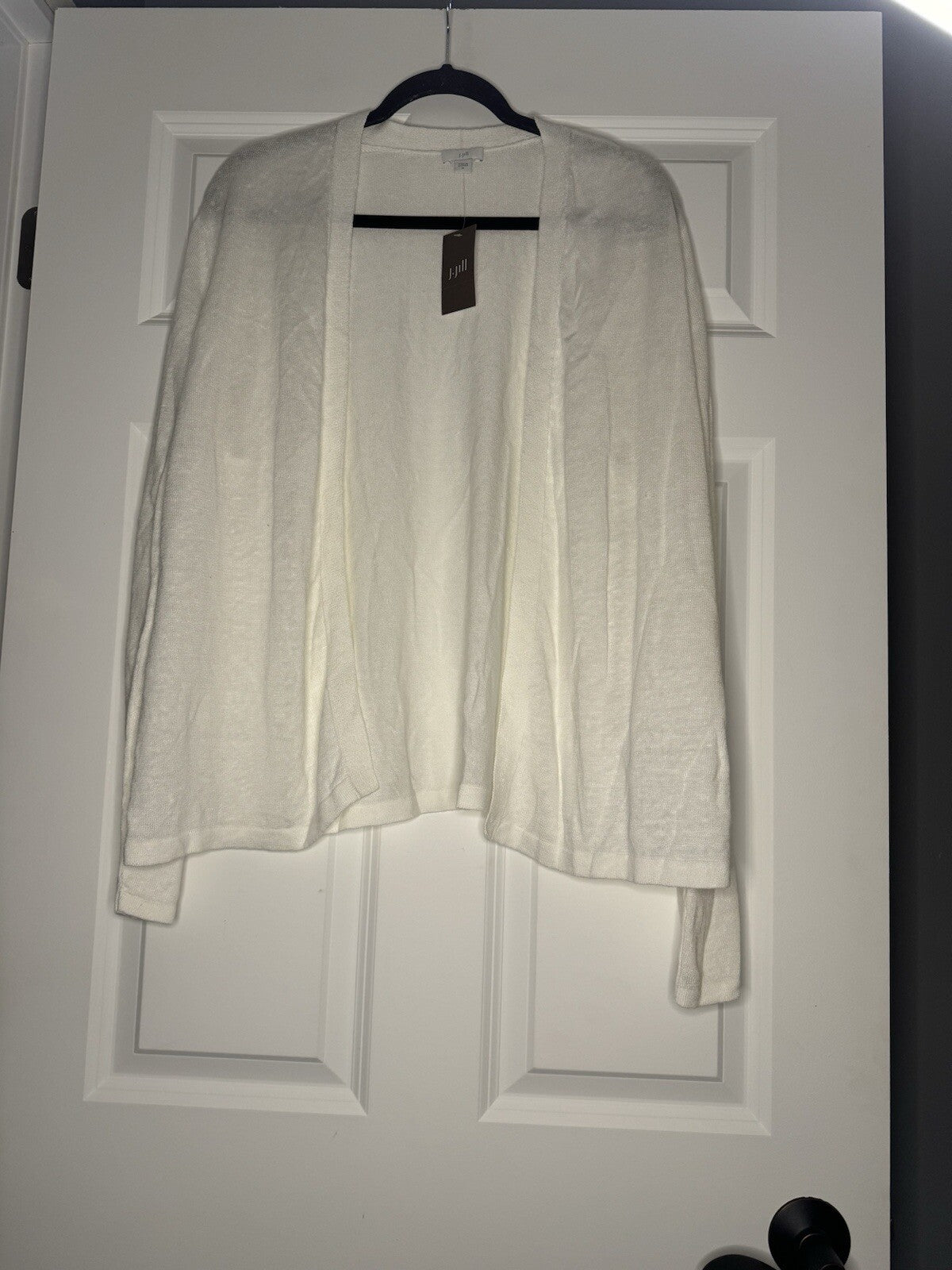J Jill Lightweight Cardigan White Xl Nwt 69