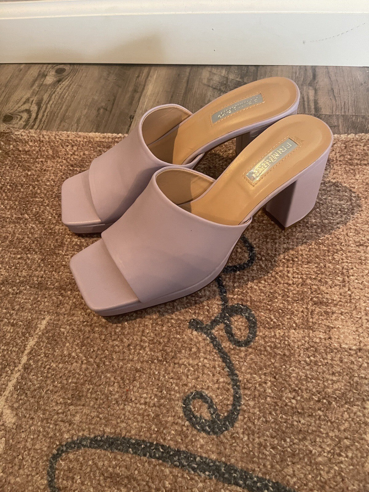 Primark Heel Sandals Purple Size 7