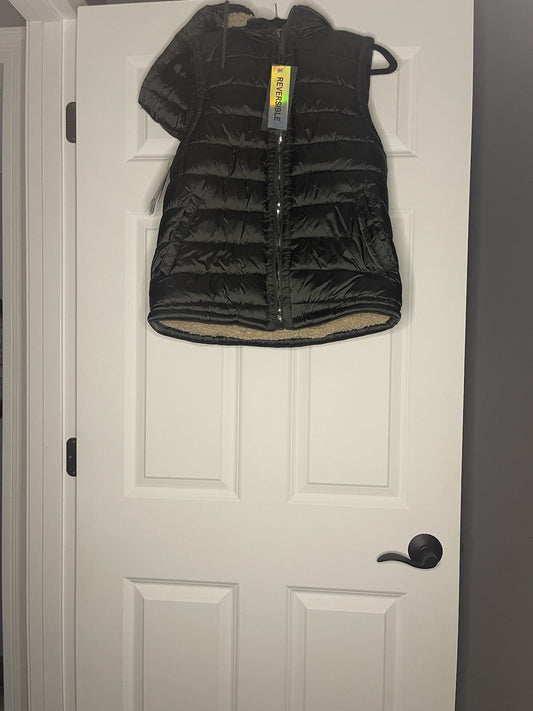 Snobbish Collection Reversible Vest Xl Green/ Brown Sherpa Nwt 42.00