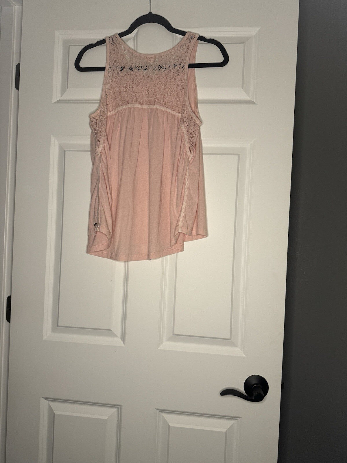 O’Neill Sleeveless Top Small Light Pink Lace Back 