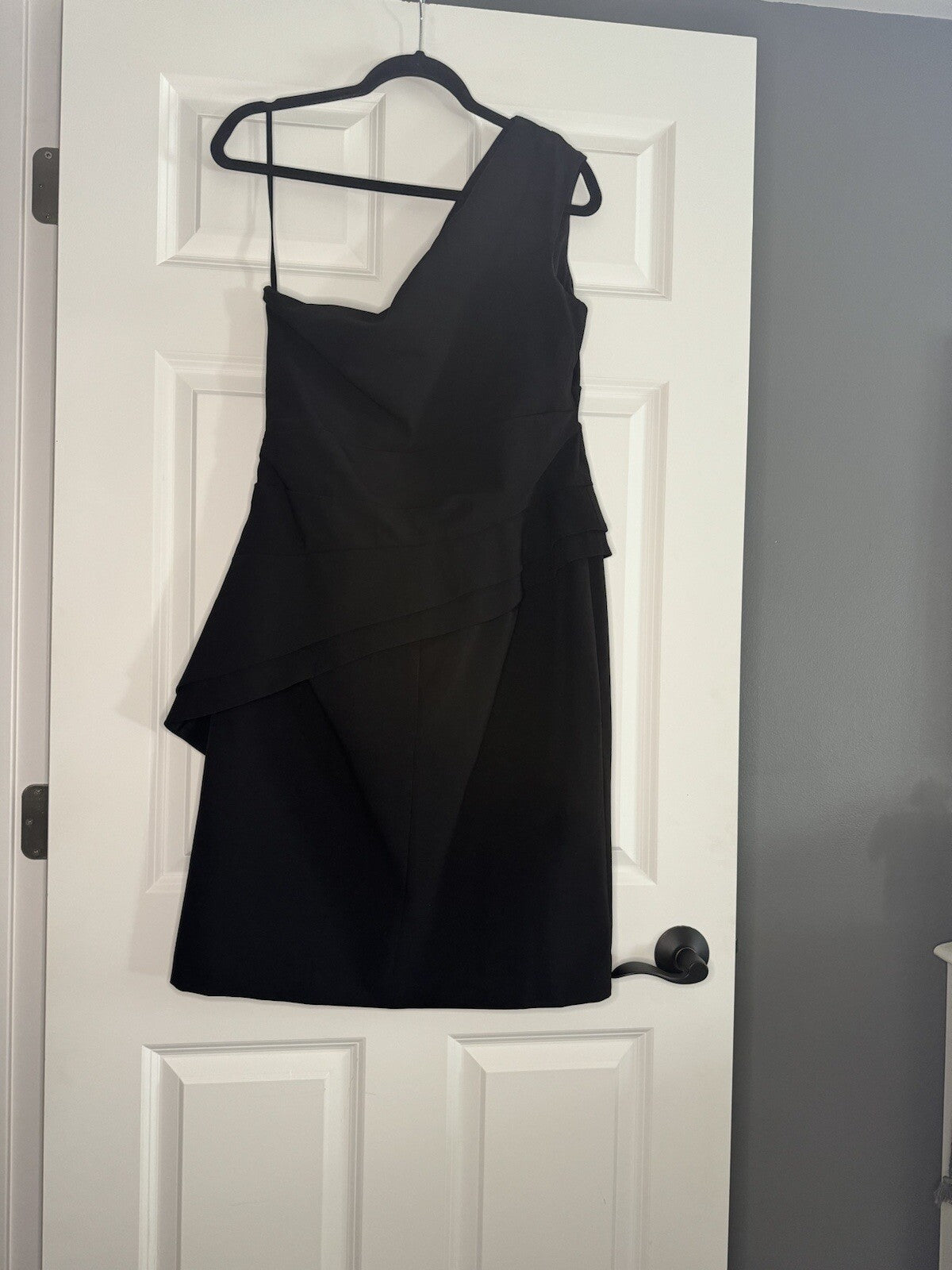Ralph Lauren One Shoulder Dress Black Size 14 