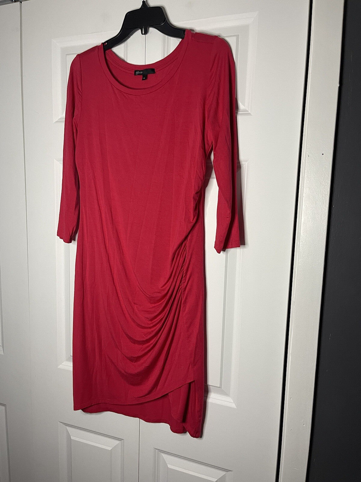 Gibson 3/4 sleeve dress medium red 