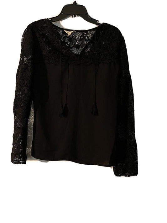 Adiva long sleeve blouse size medium Lace