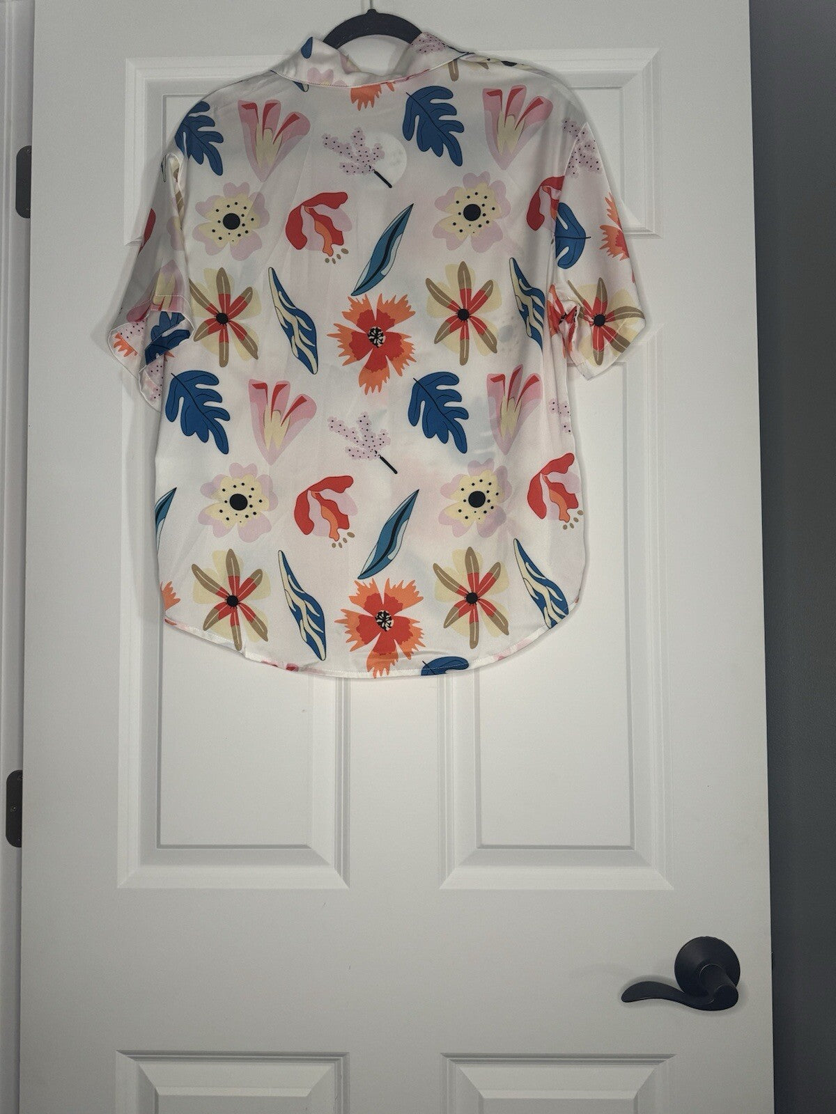 Unbranded 2 Piece Pj Set Short Sleeve Shorts Medium White W Floral Multi Nwt 42