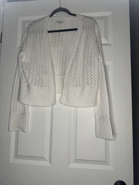 Z Supply Kapa Cardigan Large White Knit Nwt 79