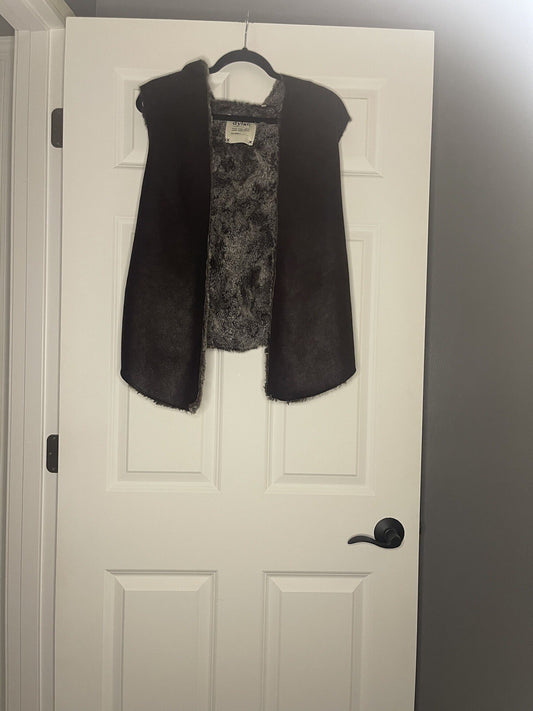 Dylan Vest With Hood Small Brown Polyester Multi Inside