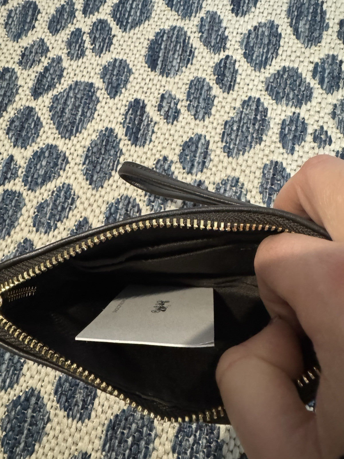 Coach Wristlet W Coach Logo Brown In Excellent Condition 
