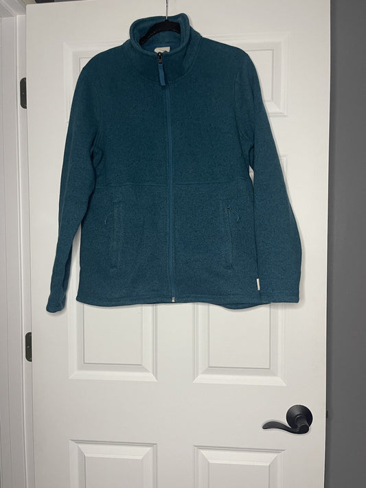 The north face zip up sweatshirt large green