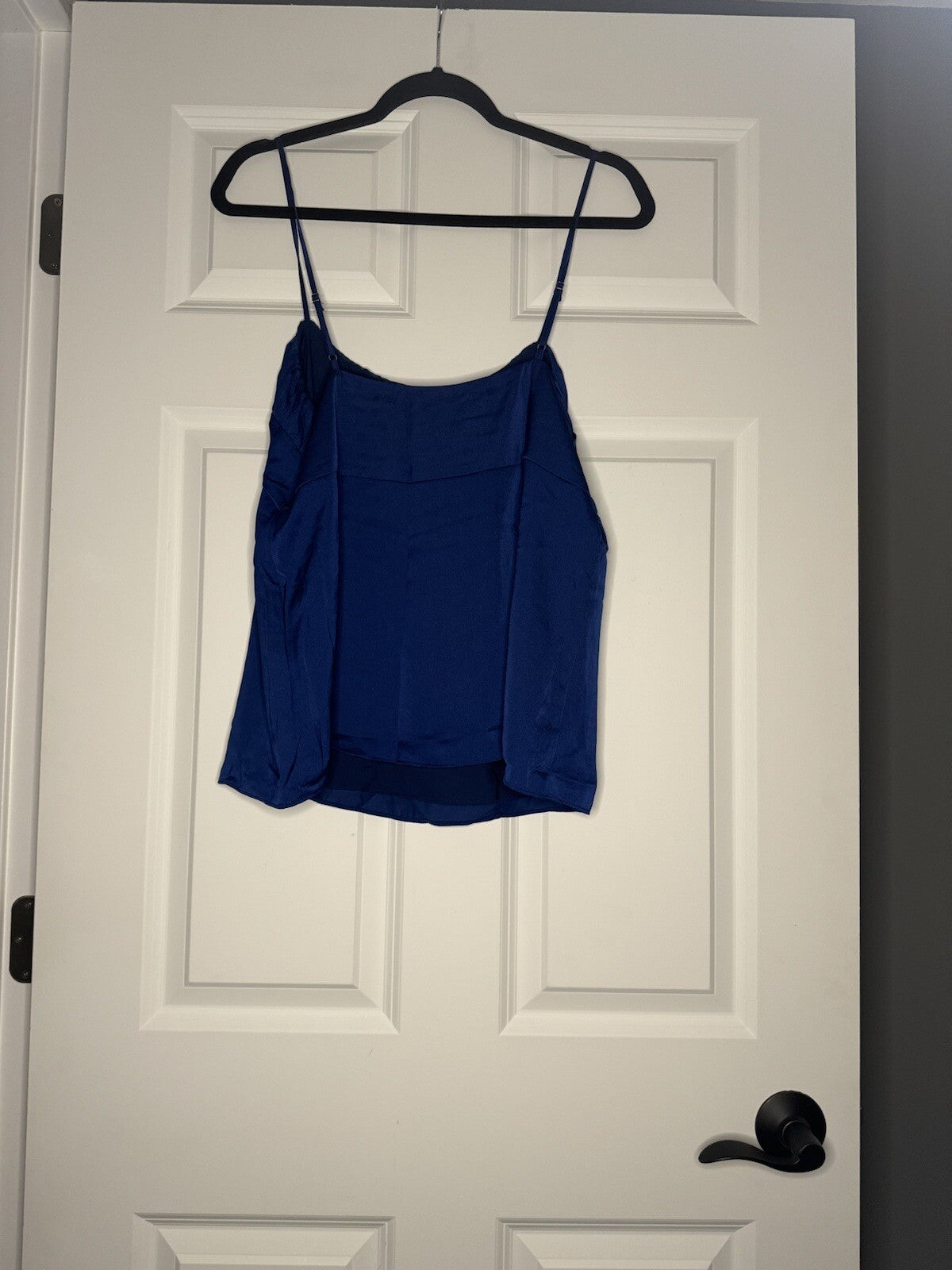Banana Republic Sleeveless Blouse Size 14 Zip Up Side Blue NWT 