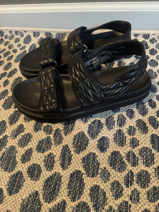 A New Day Black Strap back Sandals Size 10