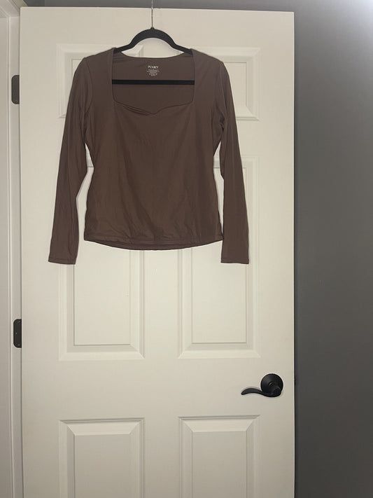 Pumiey Long Sleeve Top Taupe Xl 