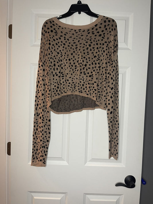 Maverick the collection 2 piece lounge set animal print brown black small nwt