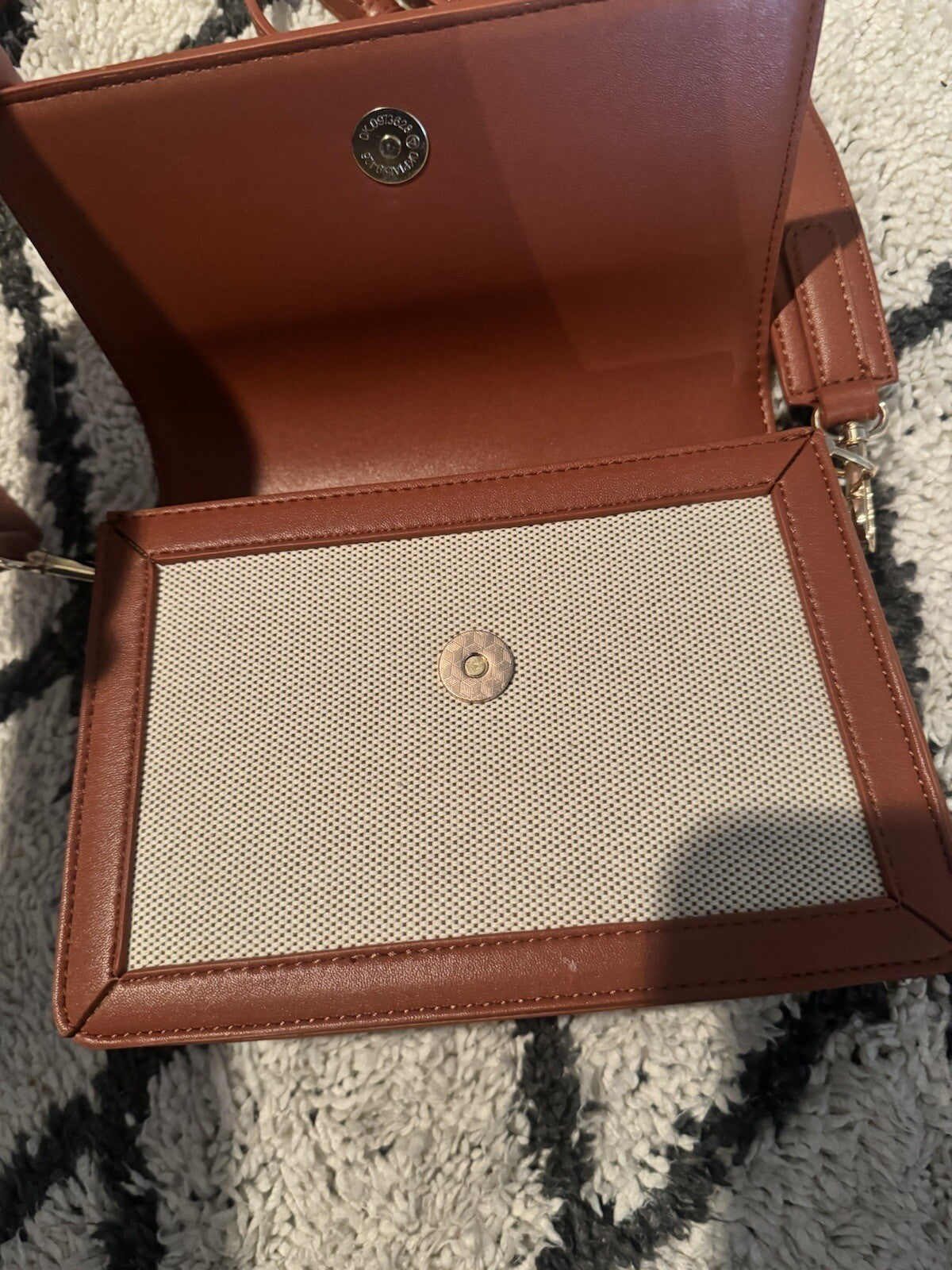 Unbranded Purse Brown Beige W Additional Straps