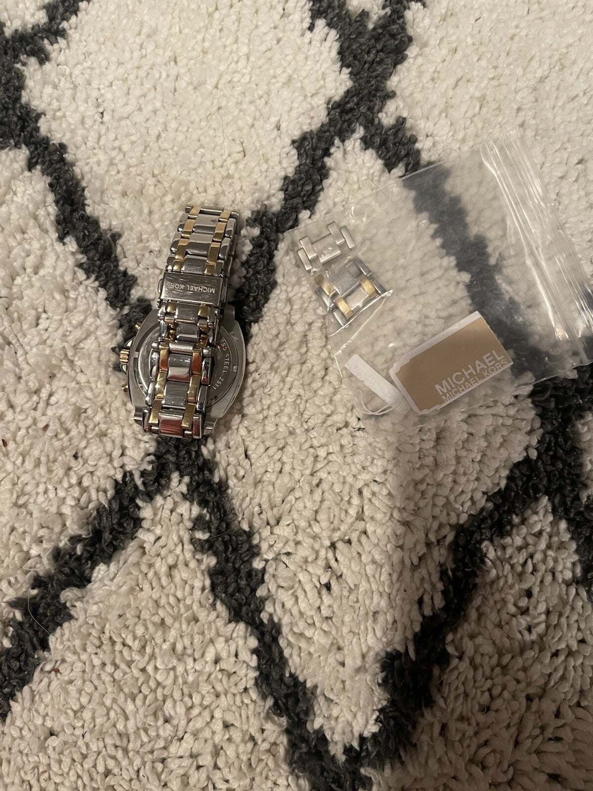 Michael Kors Watch Silver And Gold W Extra Links Needs New Battery 