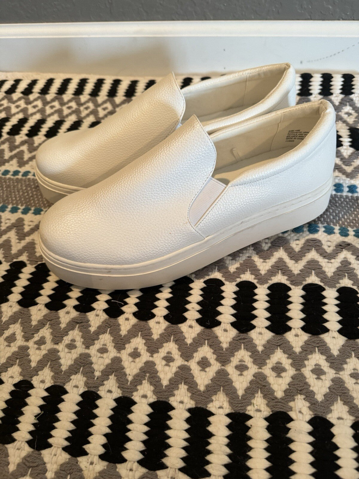 Lane Bryant Platform Loafers Size 10 White Brand New Msrp 79.95