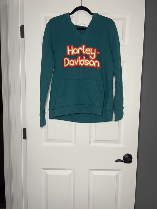 Harley Davidson Mcgrath quad cities hooded sweatshirt large NWT