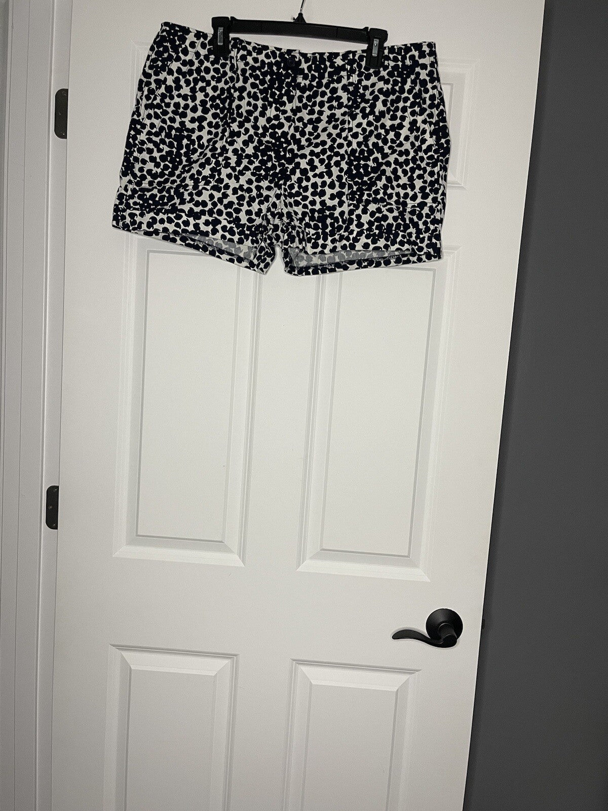 Loft Outlet Cargo Shorts Size 14 Navy White Print Nwt 