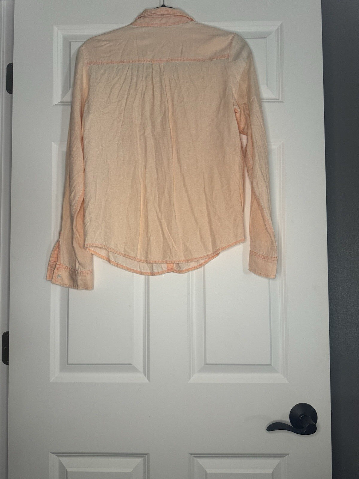 Rubbish Button Up Blouse Up Small Peach Acid Wash￼
