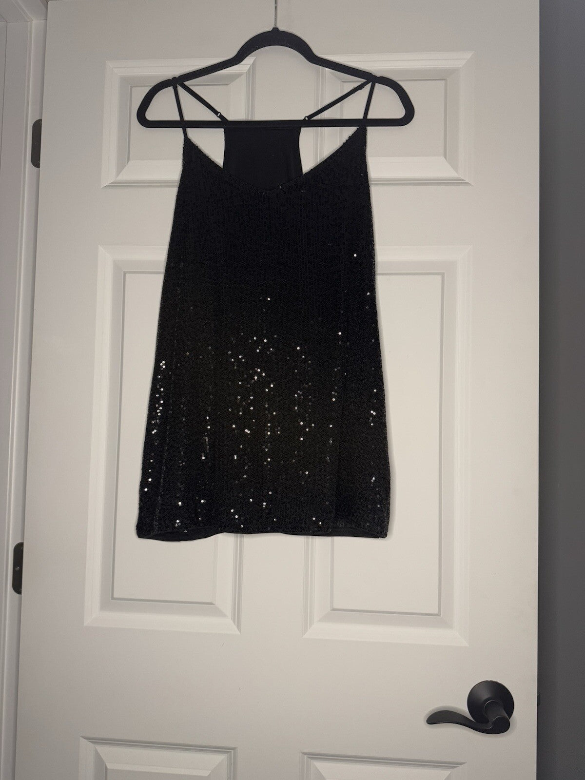 Unbranded Sleeveless Blouse Xl Black Sequins 