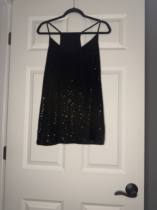 Unbranded Sleeveless Blouse Xl Black Sequins 