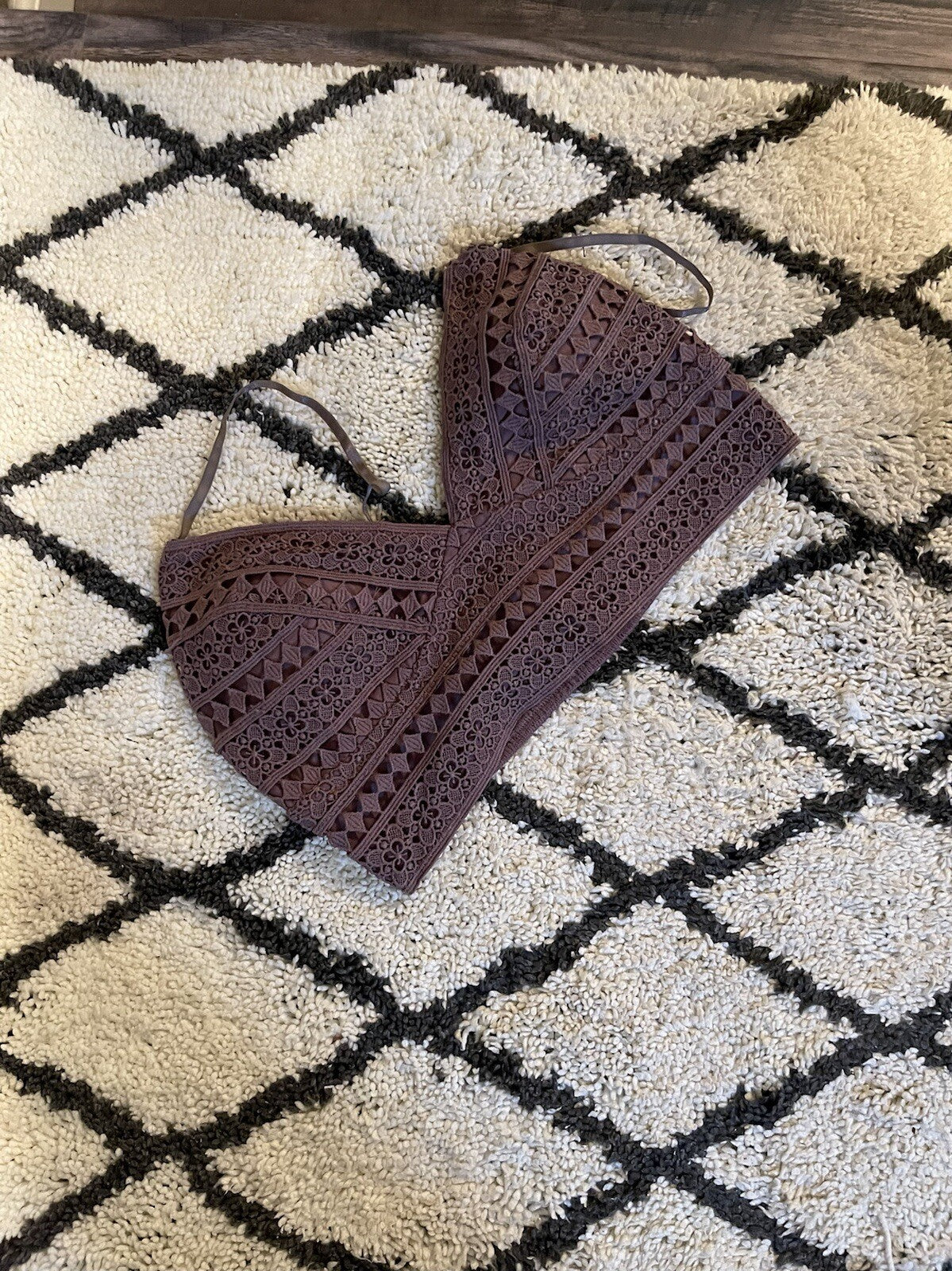 Listicle hadley crochet lace bralette small purple NWT