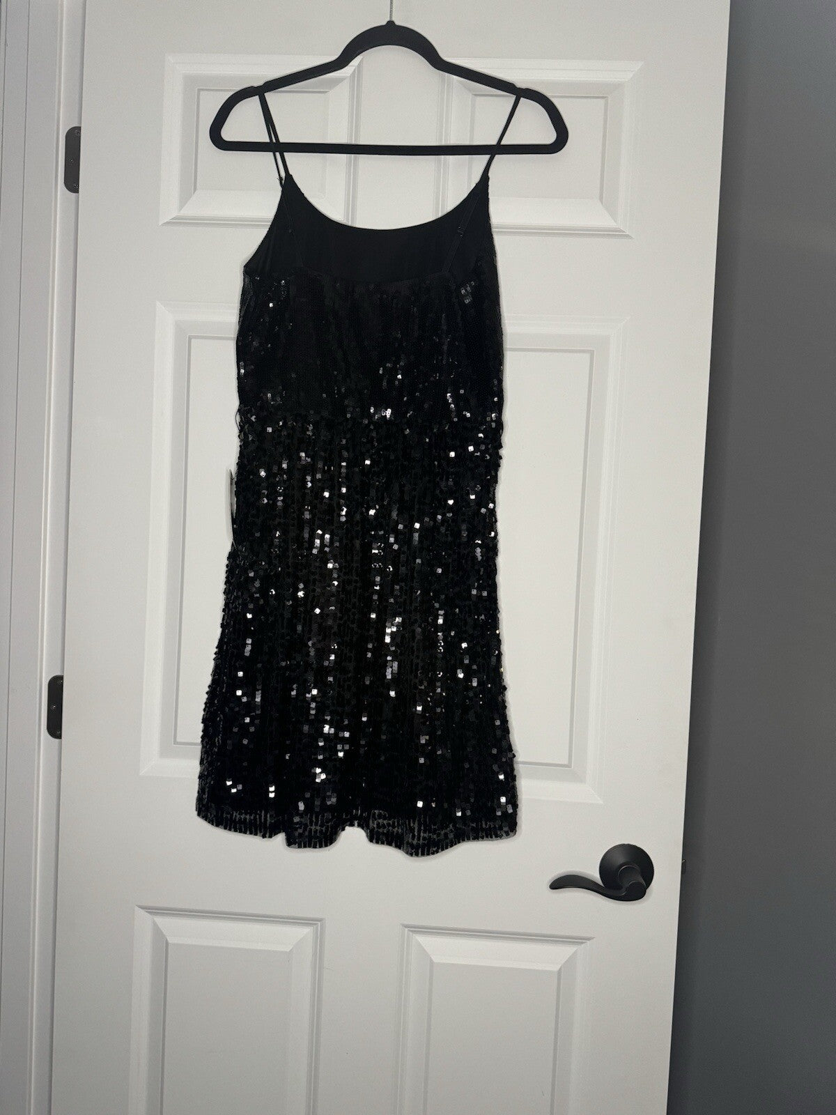Express Sleeveless Dress Black All Sequins Nwt Msrp 108￼