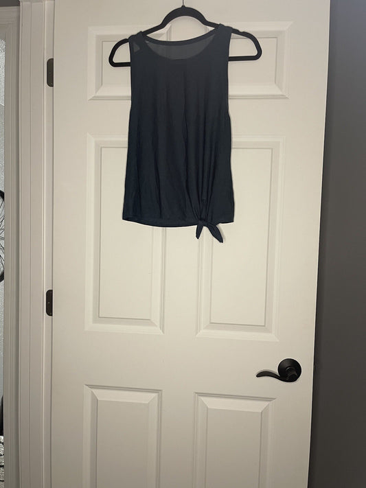 Reebok Tank Top Green Small Mesh Shoulders And Back 