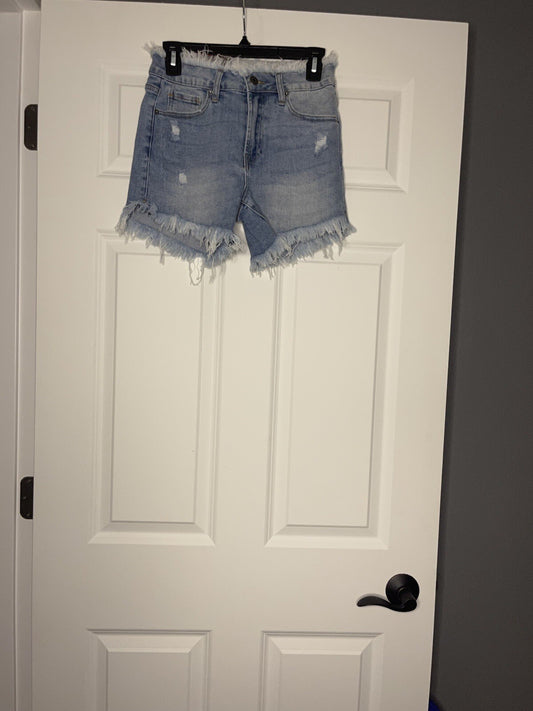 Risen Ireland light wash fray shorts small NWT