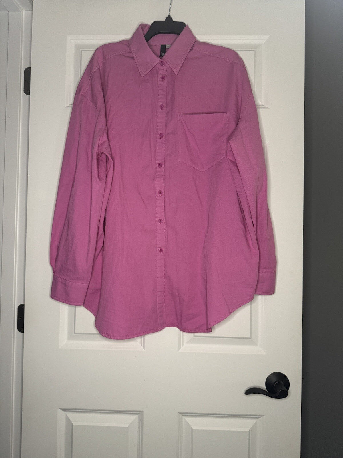 Kut From The Kloth Long Sleeve Button Up Blouse Pink Xl 