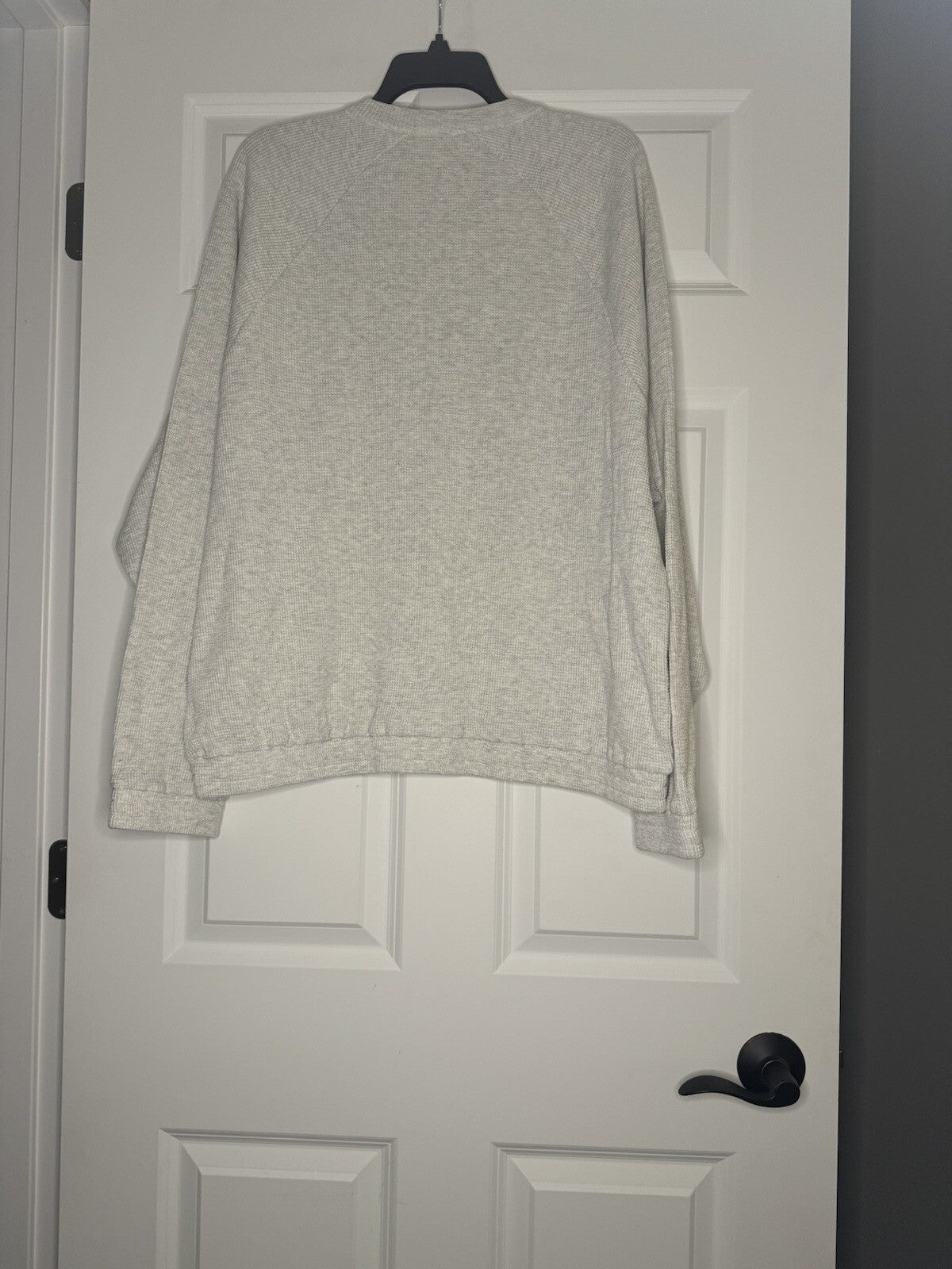 Leze The Label Waffle Knit Top Xl Gray Nwt 