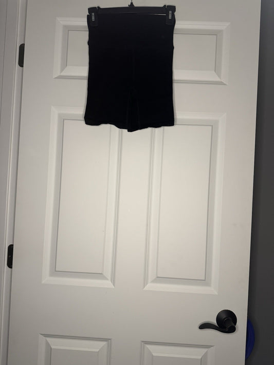 Free People Movement Black Ribbed Shorts Medium/large