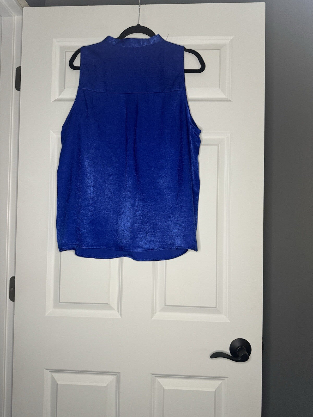 Andree By Unit Sleeveless Blouse Shiny Blue 1x 