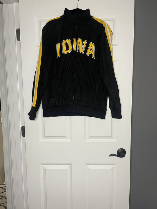 Colosseum Iowa Hawkeyes Zip Up Sweatshirt Large Black White Yellow