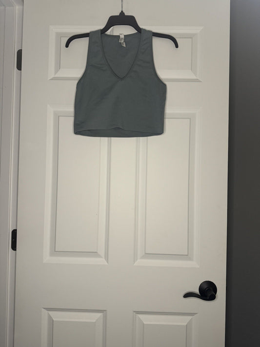 Athleta Large Ribbed Bralette Green 