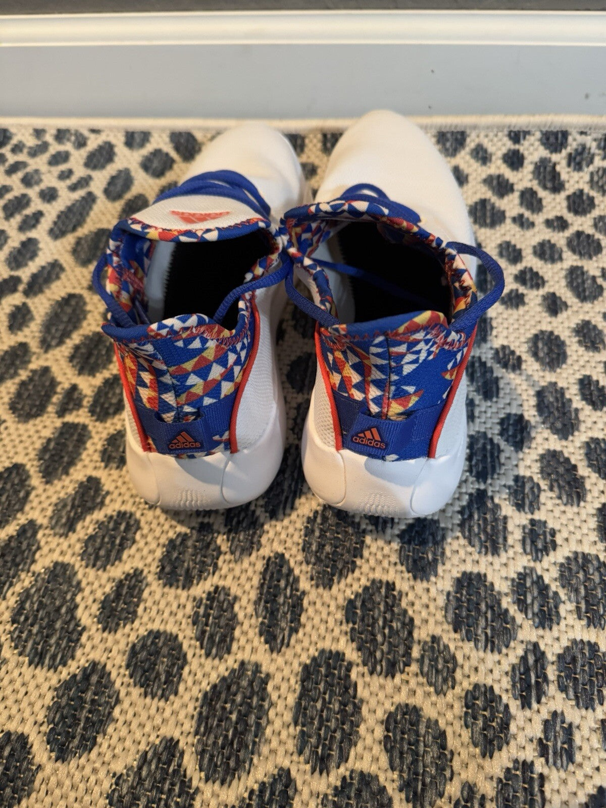 Adidas Cloud foam Pure Running Shoes 7.5 White W Blue Pink Multicolor Brand New 