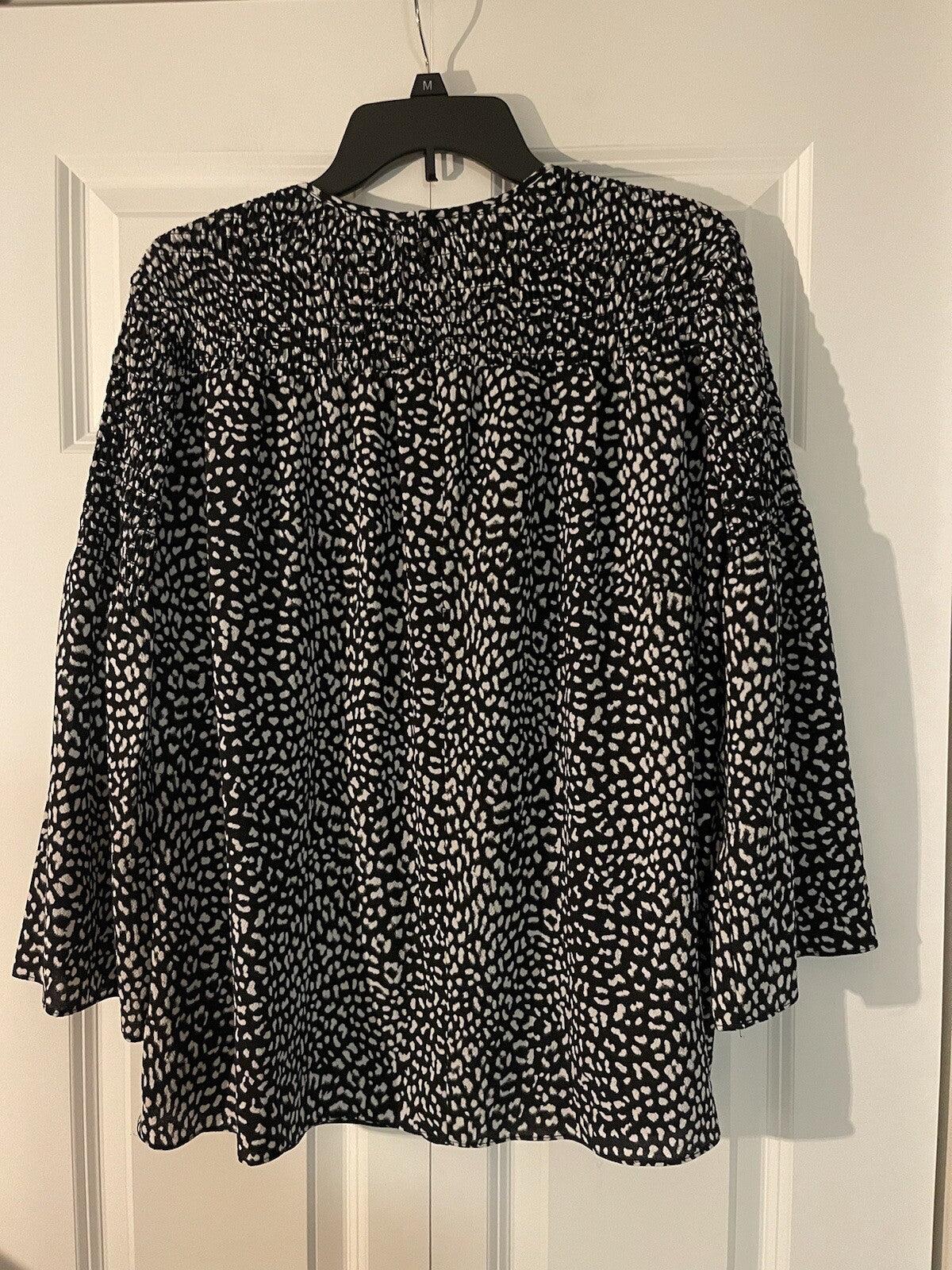 Michael Kors blouse black and white print medium