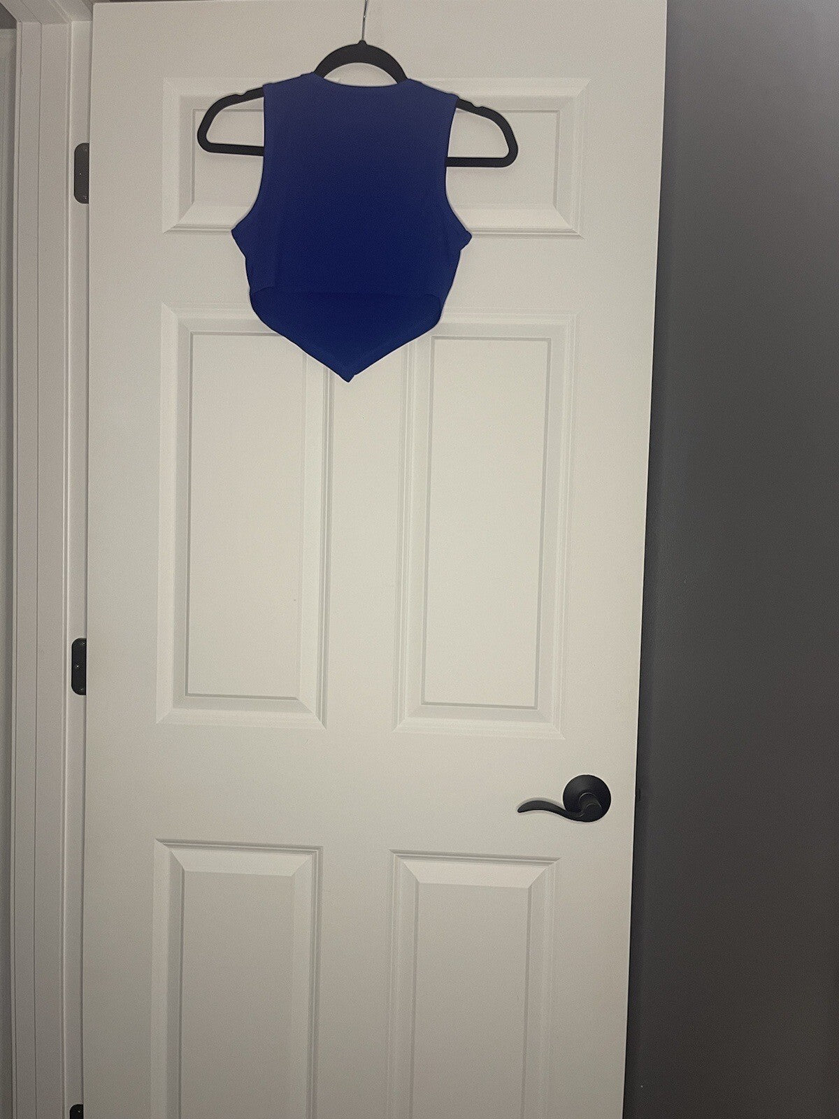 Shein Sleeveless Crop Top Small Ribbed Blue 