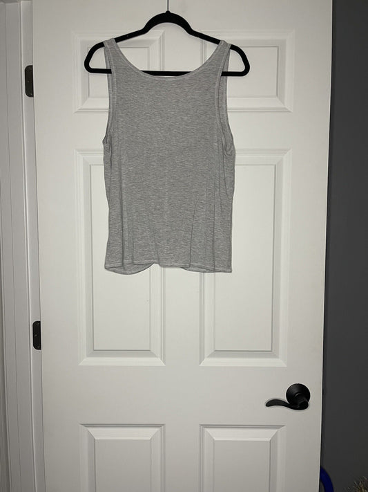 Zyia active twist back tank medium gray 