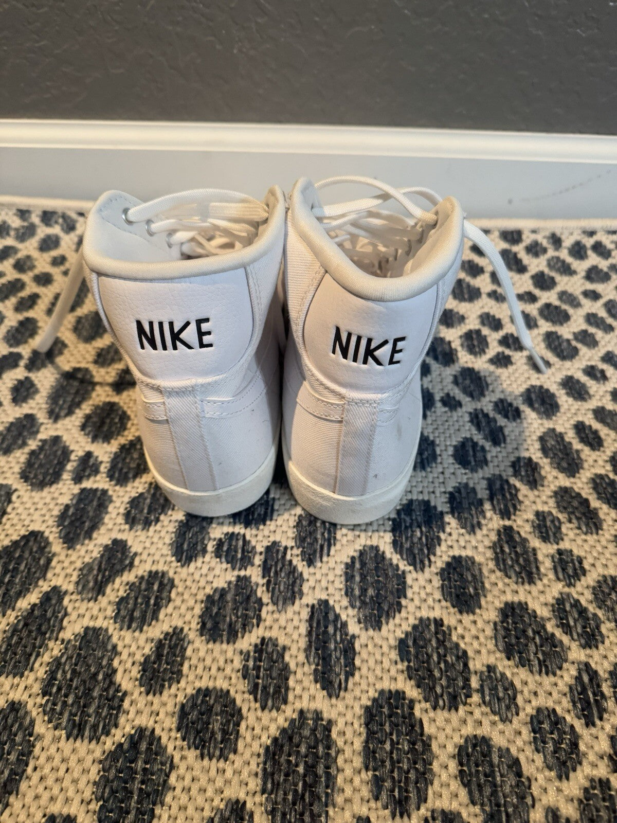 Nike High Top Sneaker White 10 Some Markings That May Come Out In Wash