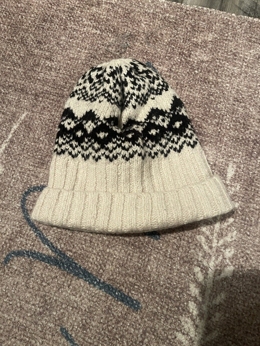 American Eagle Beige And Black Beanie 