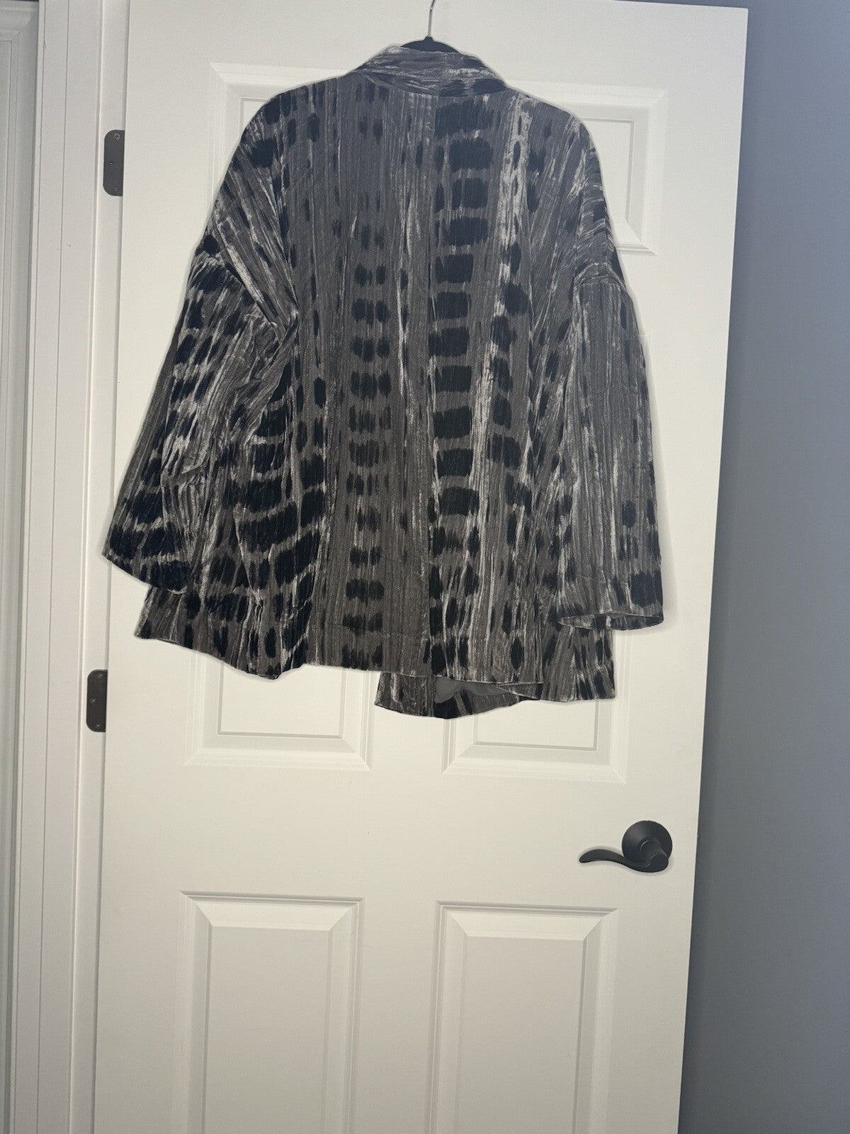 J Jill Pure Jill Cardigan Xl Gray Blue Print Nwt Msrp 189.00