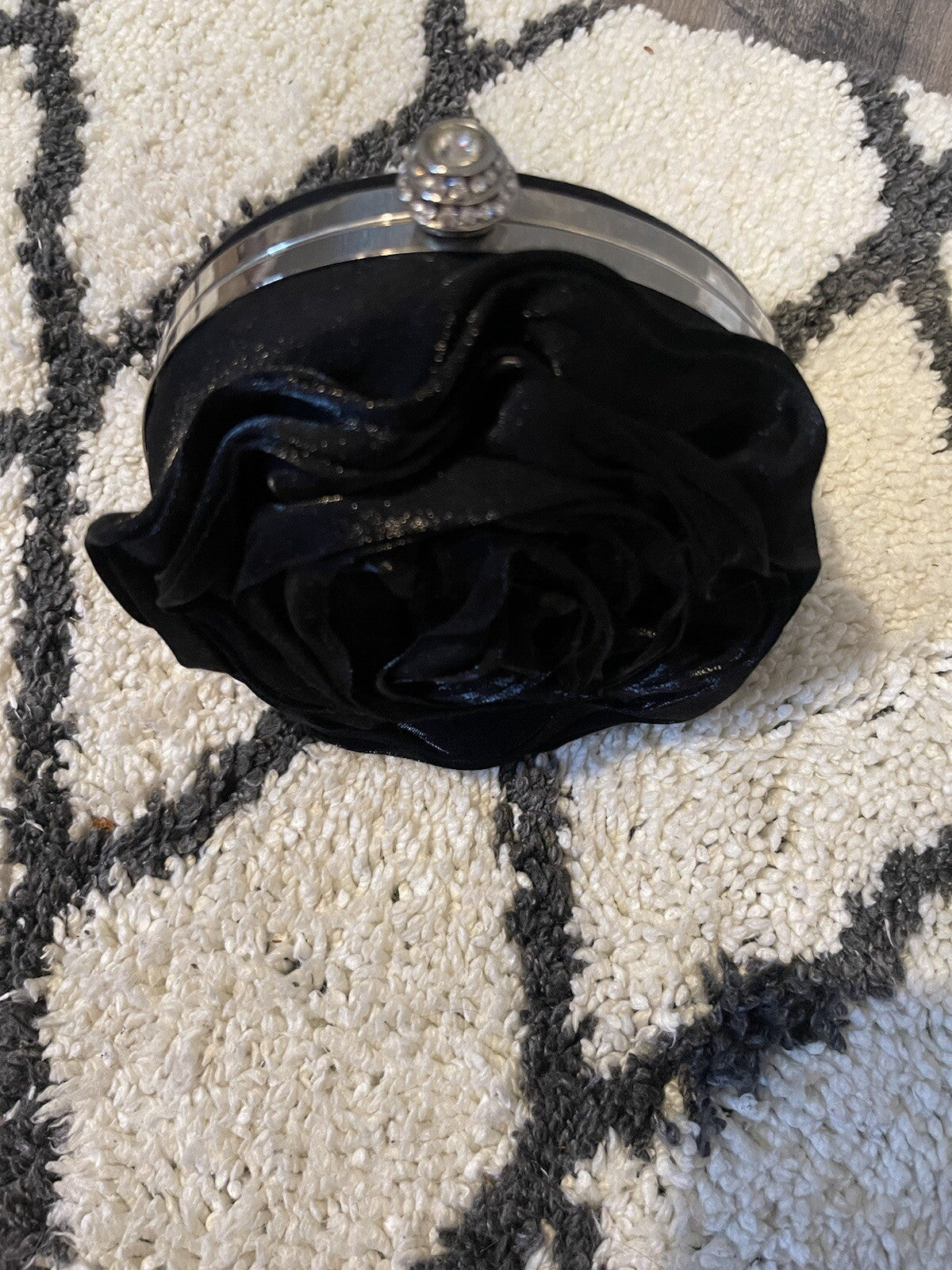 Expressions NYC Black Floral Purse 