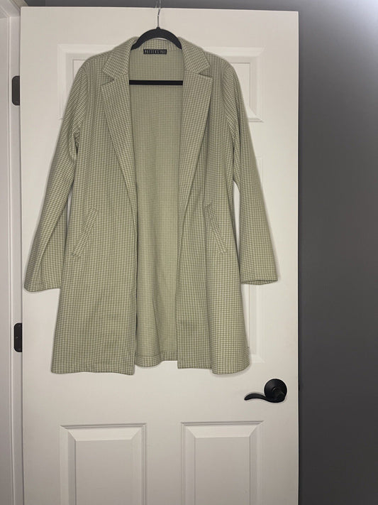 Potters Pot Jacket Large Green White Checkered 