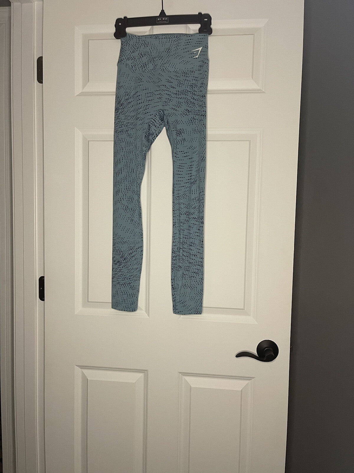 Gymshark Leggings Blue With Navy Purple Print Small 