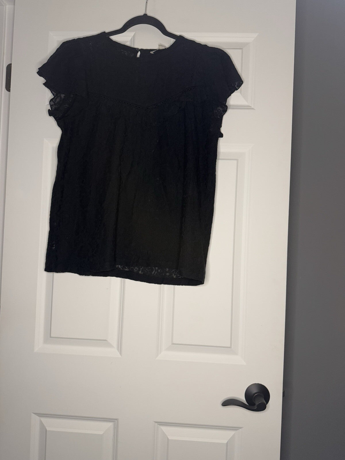 Loft Large Short Sleeve Floral Lace Blouse Nwt 46.99