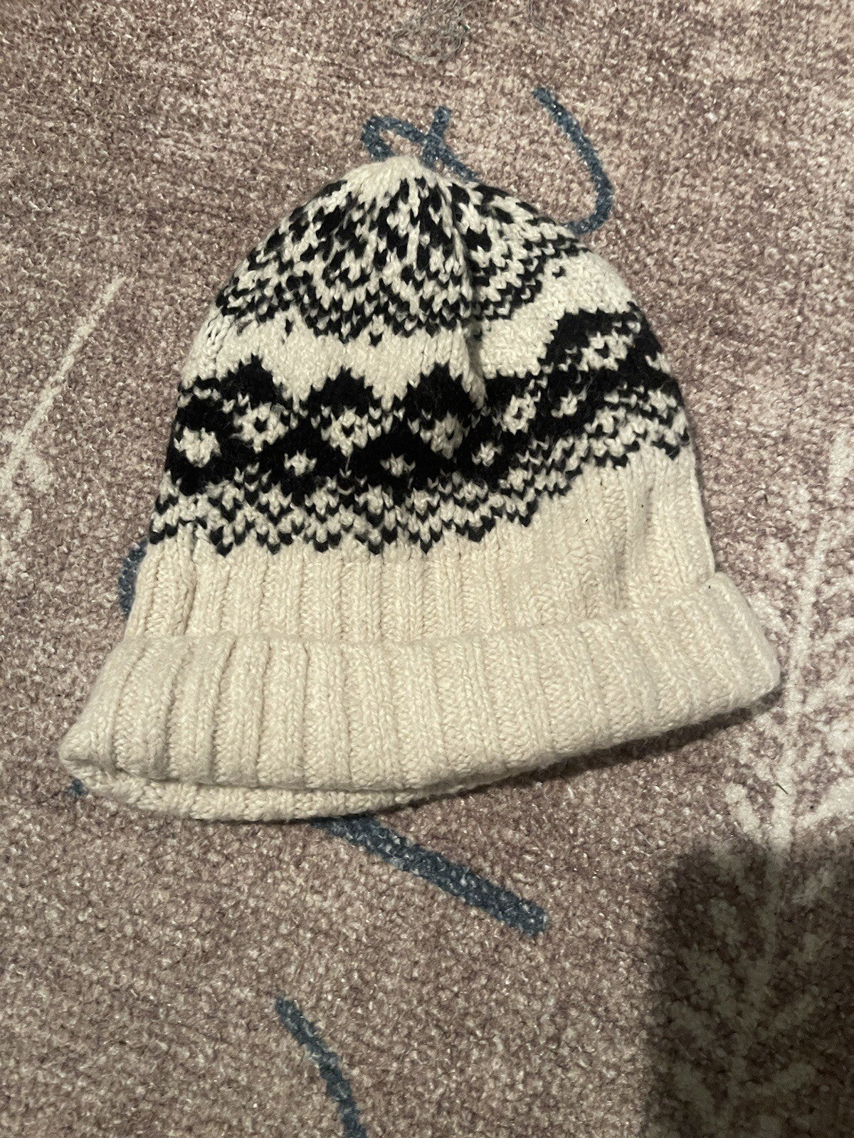 American Eagle Beige And Black Beanie 