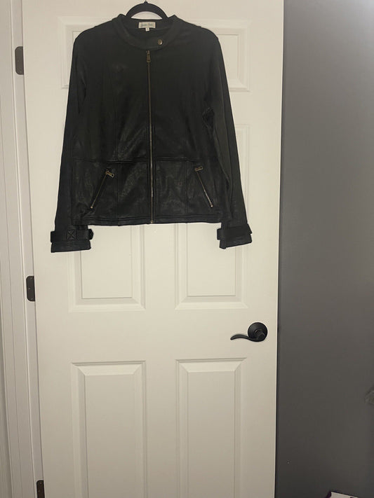 Grace And Lace Jacket Large Black Gray Metallic Look 